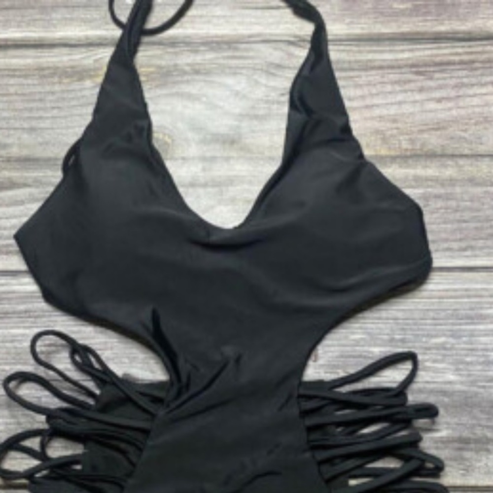 Miami Swim Black Strappy One-Piece